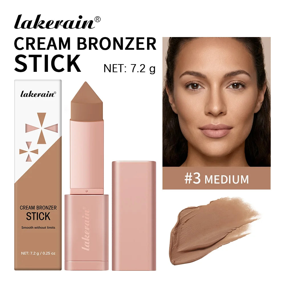 2-in-1 Cream Bronzer and Contour Stick for Sculpted Face Makeup - 22