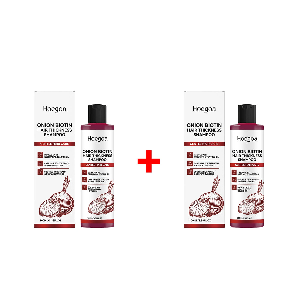 Onion Biotin Shampoo for Thicker Voluminous Hair and Scalp Nourishment