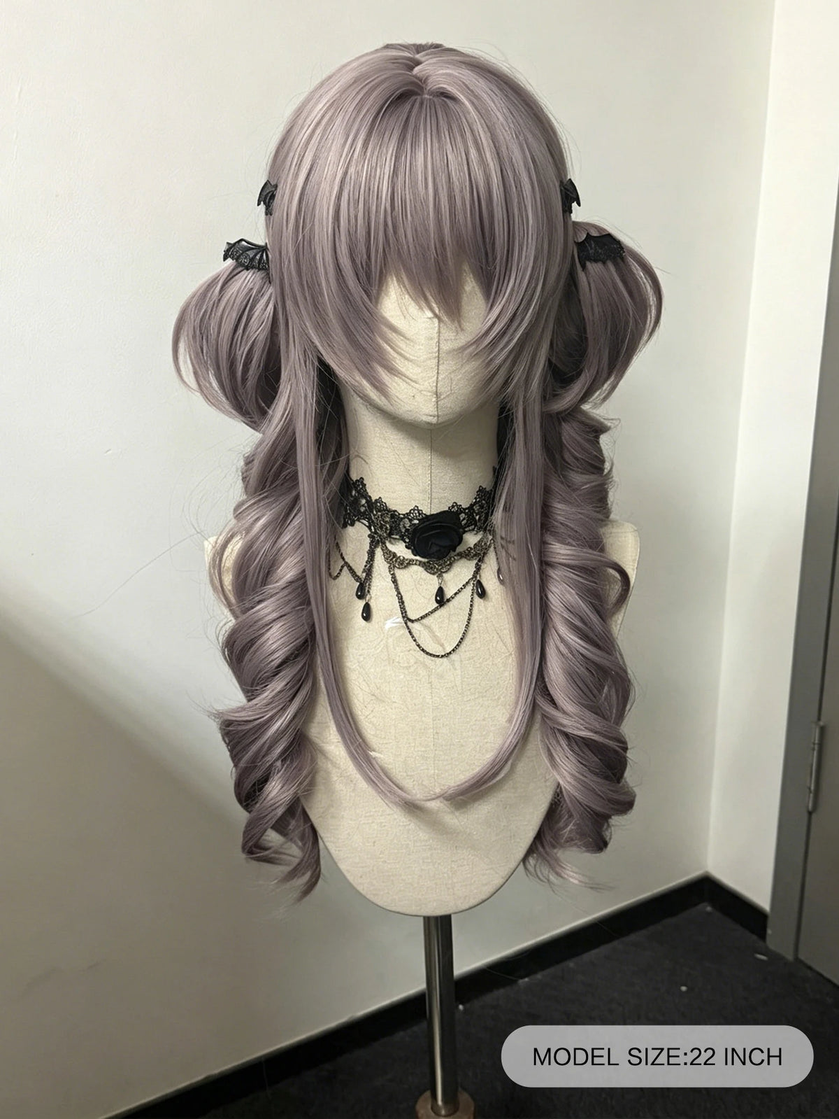 Long Curly Wavy Lolita Cosplay Wig with Ponytails for Halloween Events
