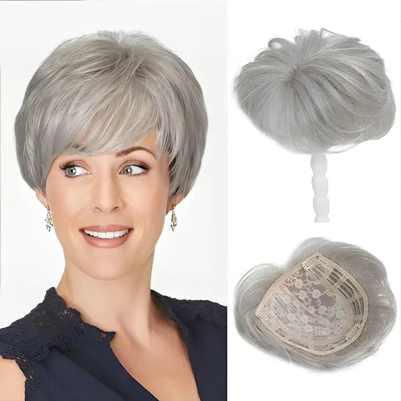 Short Pixie Cut Hair Topper for Thinning Hair - 12