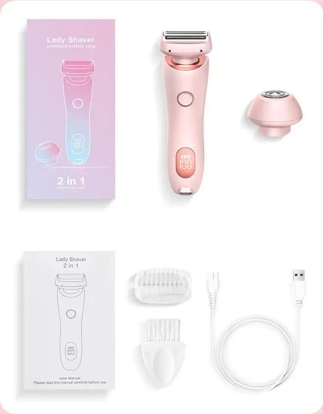 Electric Painless Hair Removal Shaver for Women's Body and Face - 17