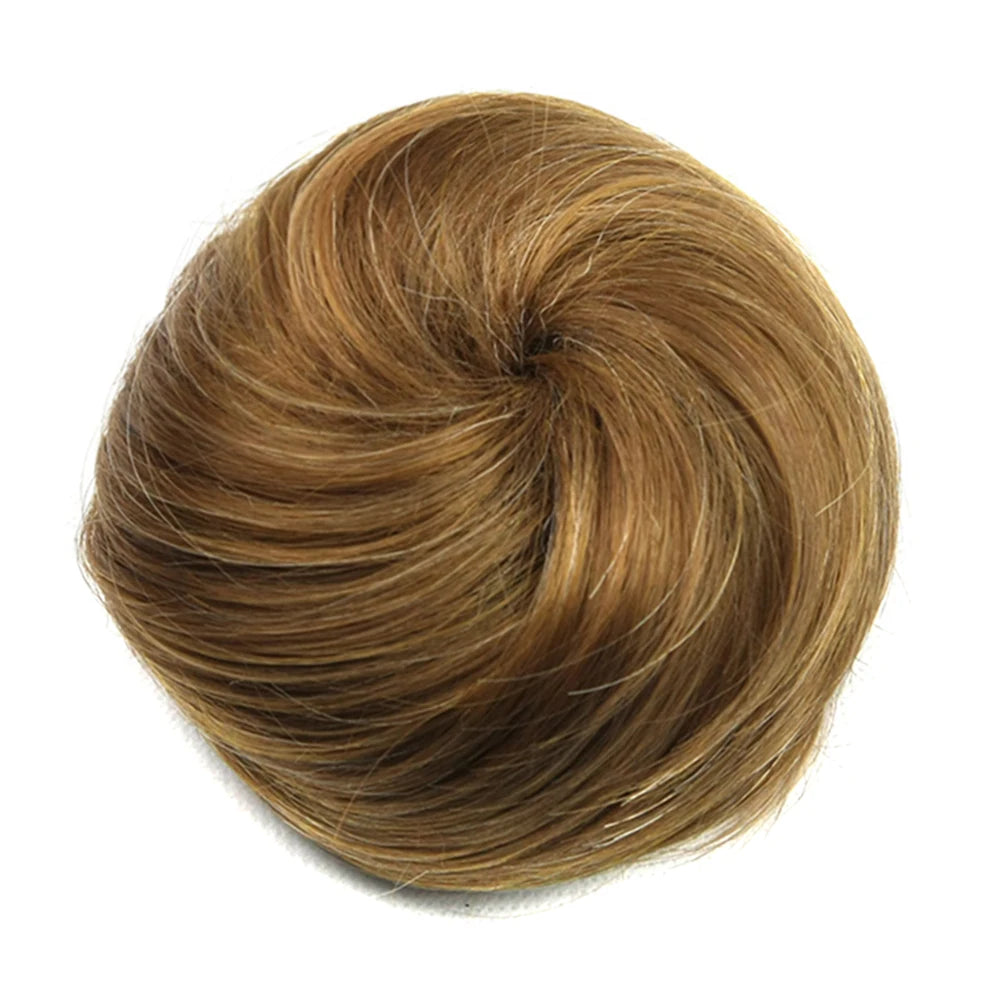 Adjustable Curly Hair Bun Scrunchie Extension for Quick Updo Hairstyles