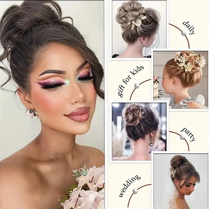 Messy Curly Hair Bun Claw Clip Extension for Easy Elegant Hairstyles