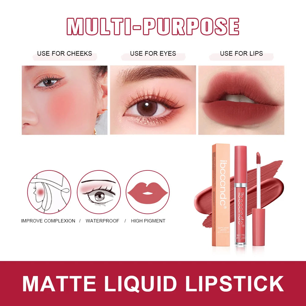Waterproof Matte Liquid Lipstick for Long Lasting All Day Wear - 4