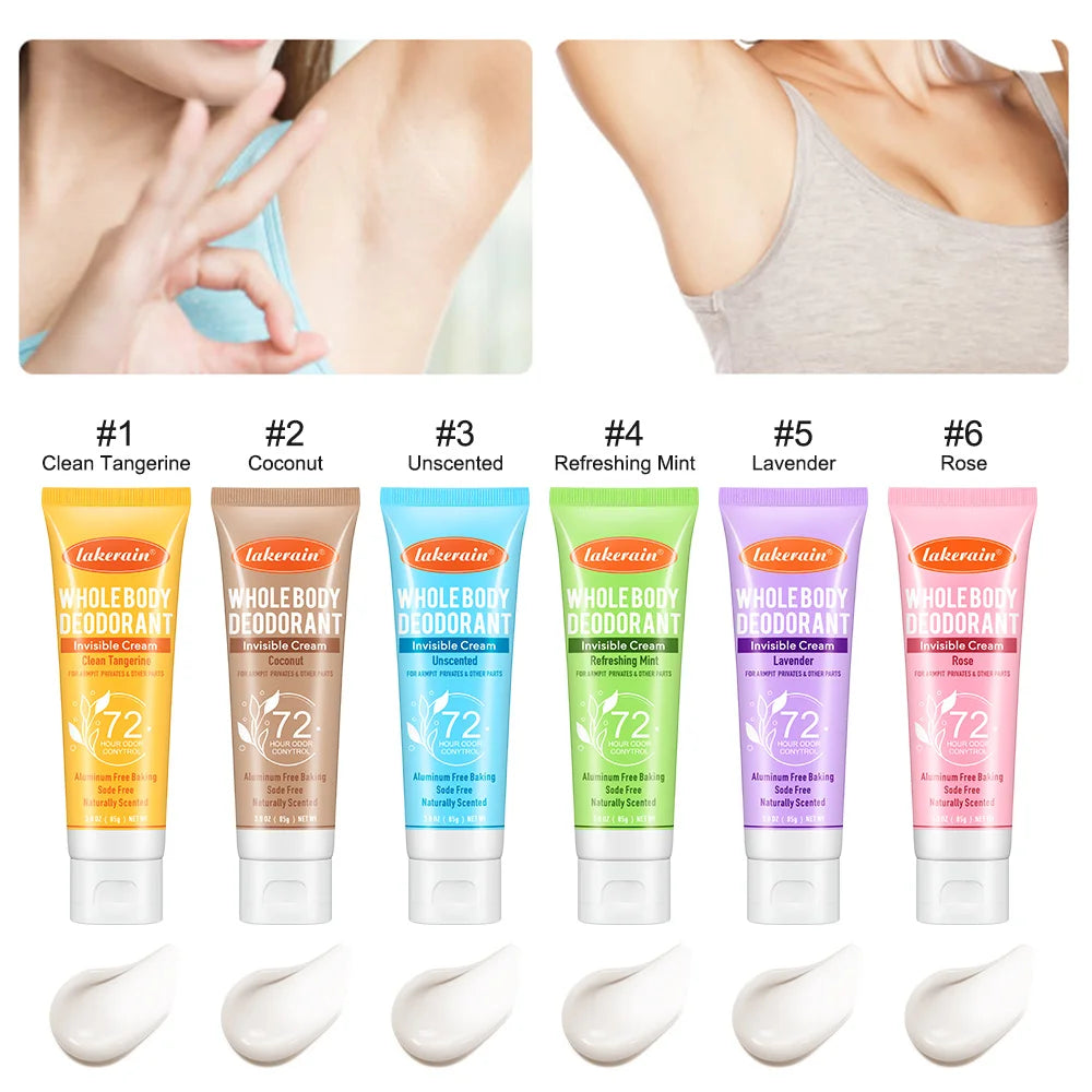 72-Hour Invisible Whole Body Deodorant Cream for All-Day Freshness