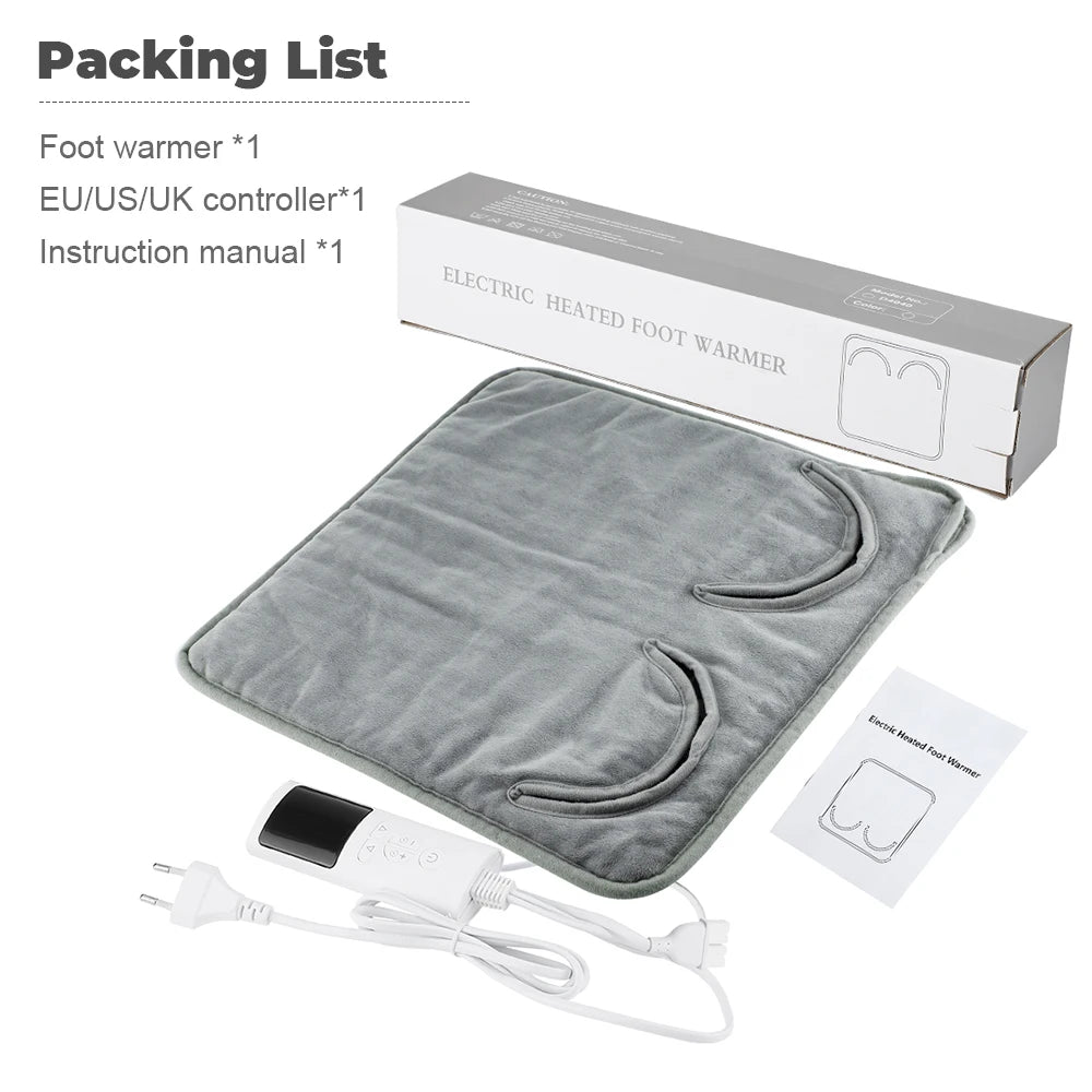 Electric Heated Foot Warmer with 9 Heat Levels and Auto Shut-Off Timer