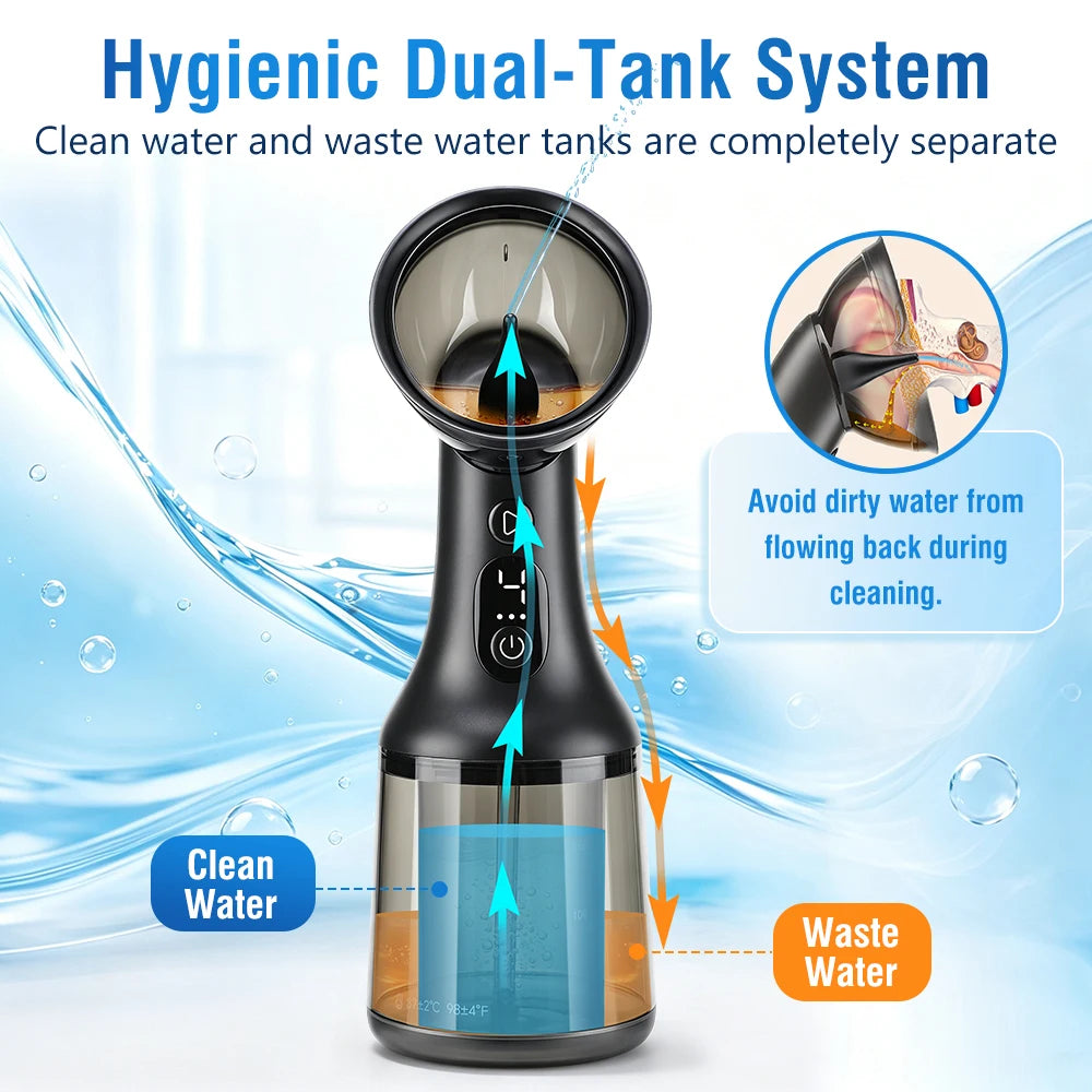 Electric Ear Wax Removal Irrigation Kit with 4 Adjustable Cleaning Modes