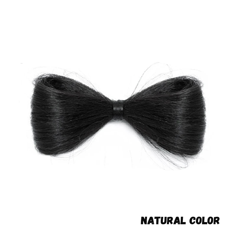Synthetic Hair Bow Claw Clip Updo Hairpiece