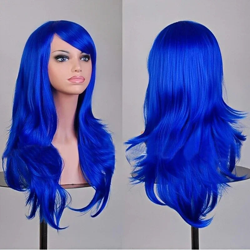 Long Wavy Synthetic Hair Wig for Cosplay and Costume Parties