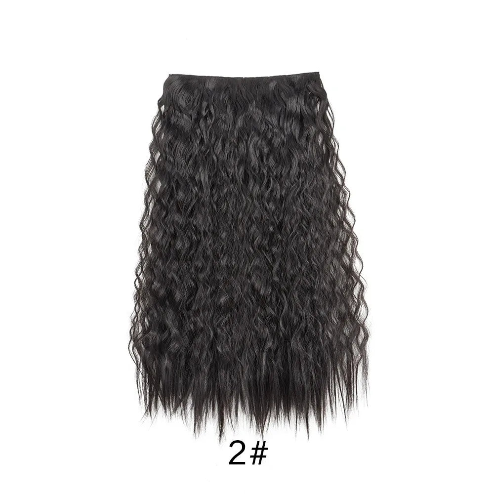 24-Inch Kinky Curly One-Piece Clip-In Hair Extension - 12