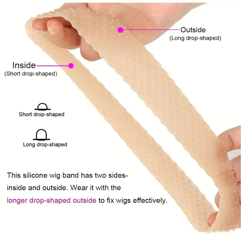 Silicone Non-Slip Wig Grip Headband for Secure Wig Placement