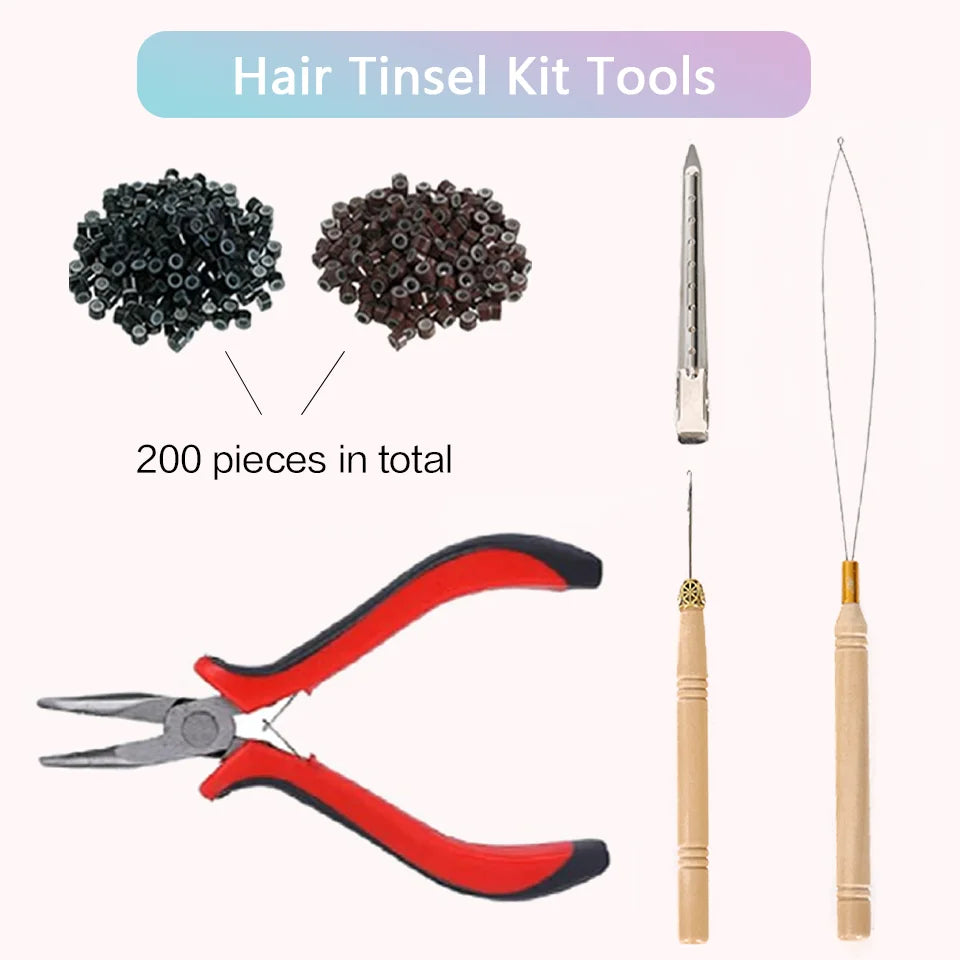 Sparkling Fairy Hair Tinsel Kit with Application Tools - 2