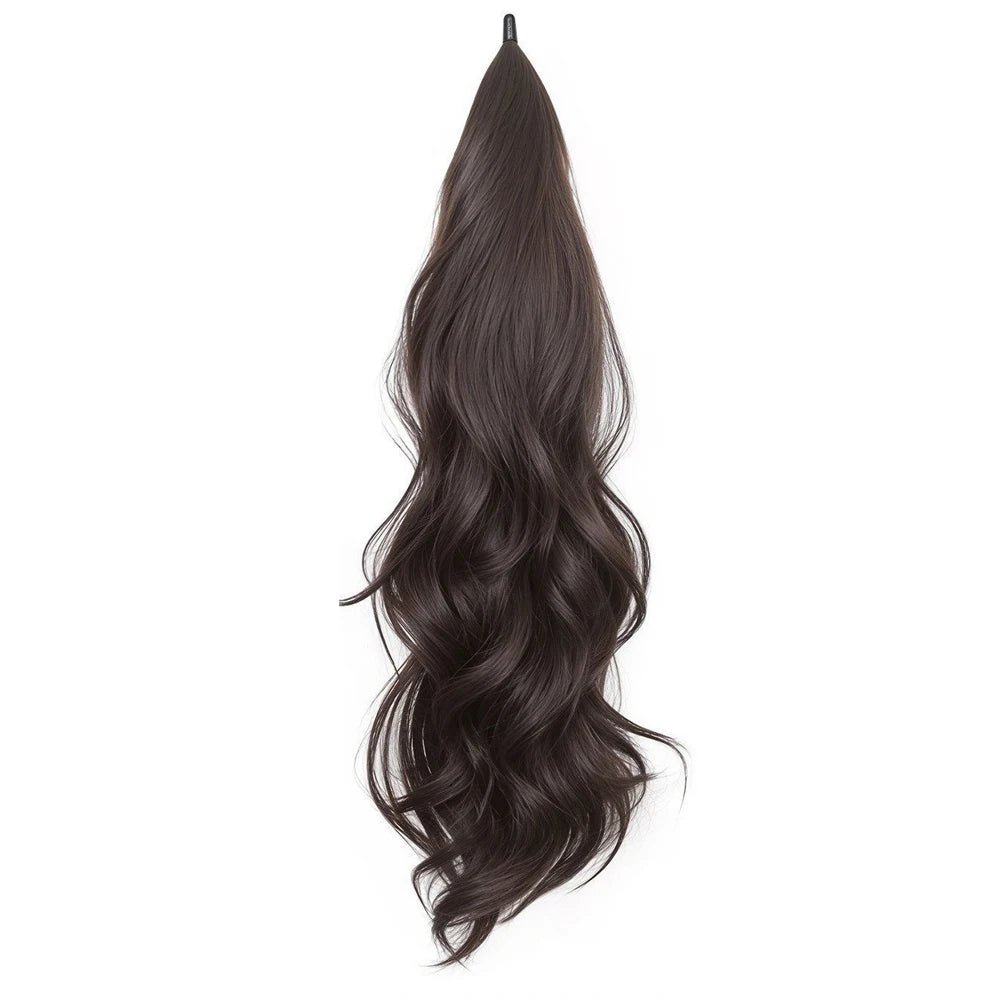 24 Inch Long Curly Ponytail Hair Extension for Daily Volume and Styling