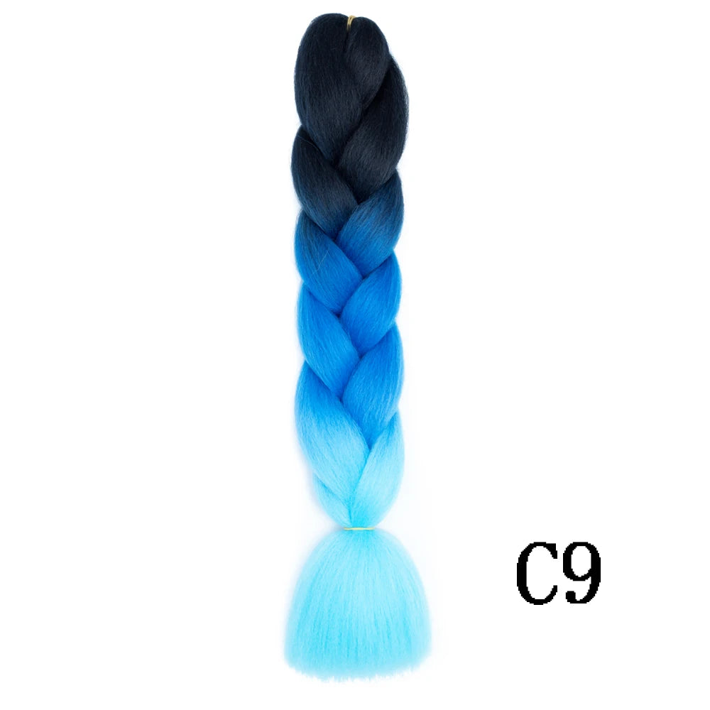 24-Inch Long Synthetic Jumbo Braiding Hair Extensions