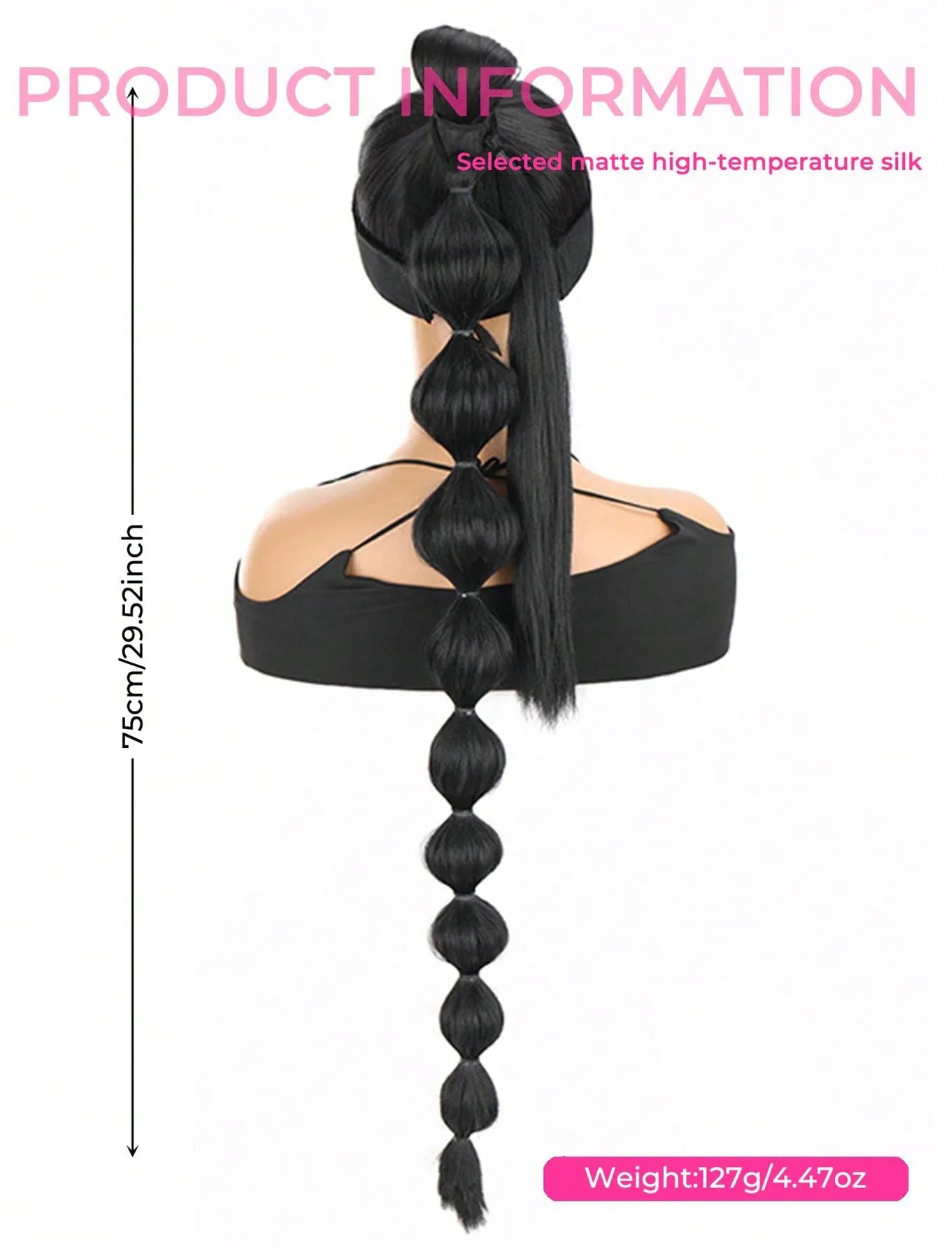 Synthetic Bubble Ponytail Hair Extension for Instant Volume - 2
