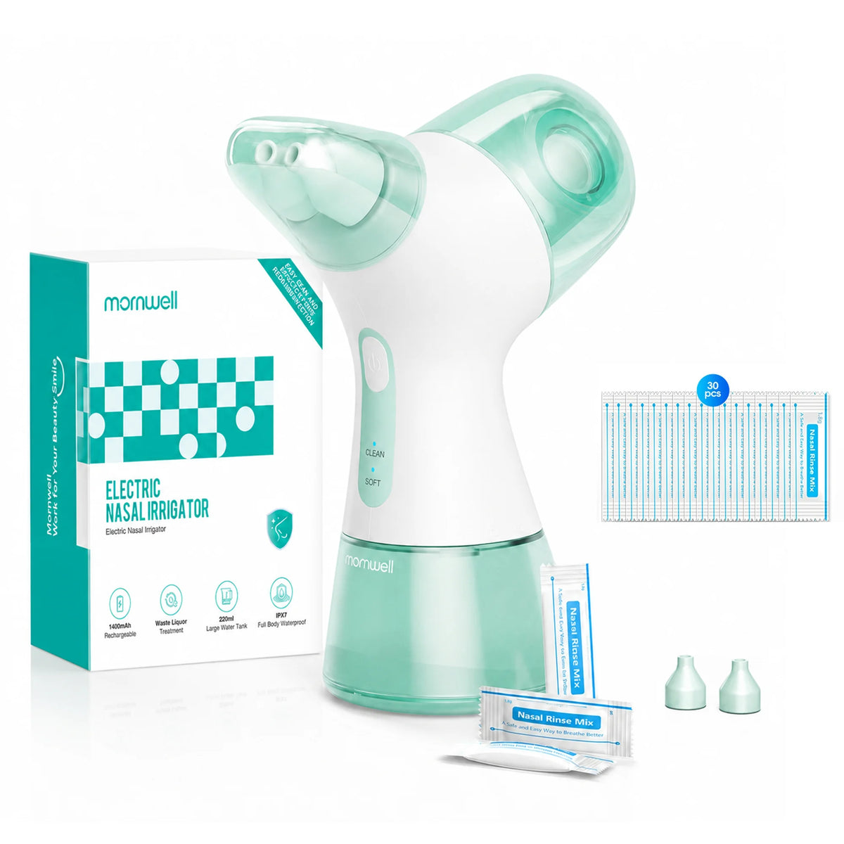 Electric Nasal Irrigator for Sinus Congestion and Allergy Relief
