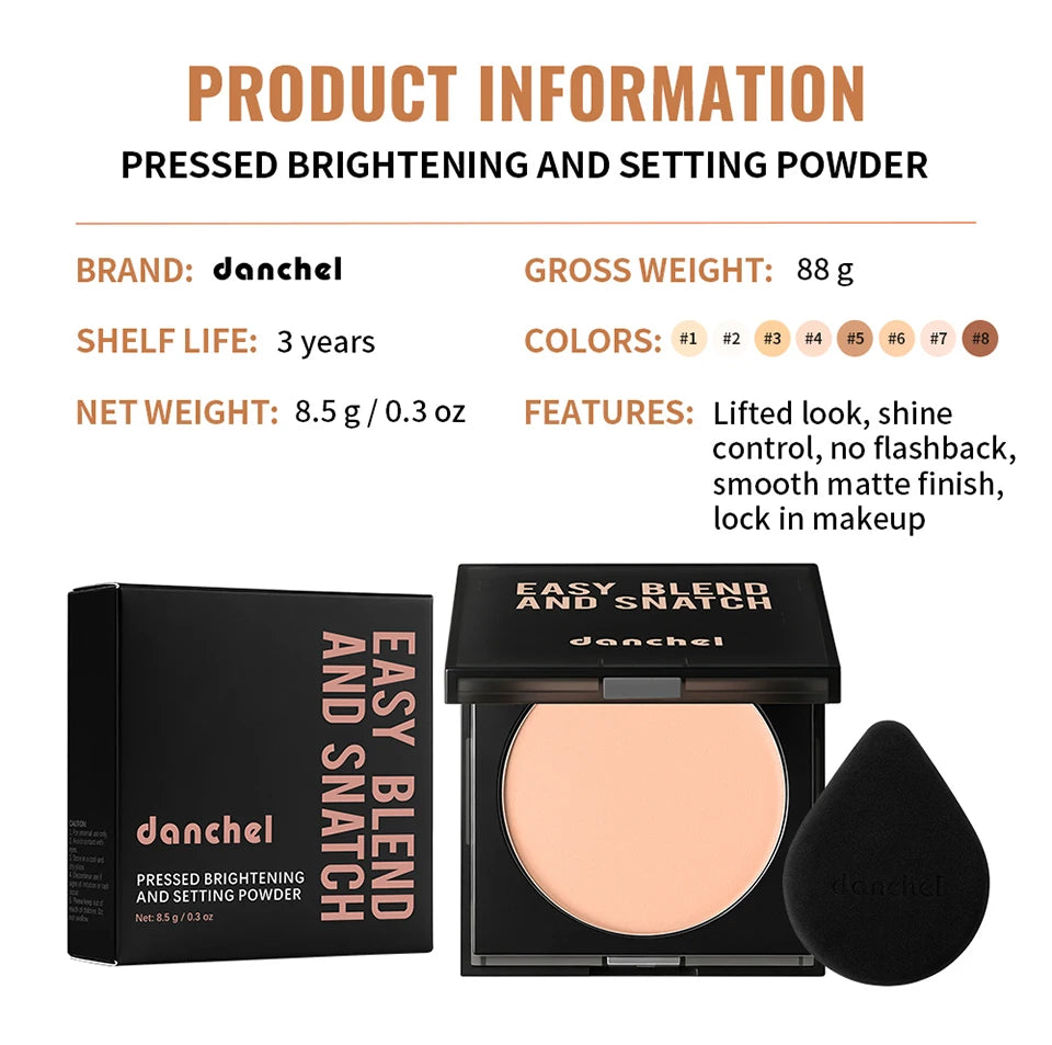 Oil Control Matte Pressed Powder for Flawless Long Lasting Face Makeup