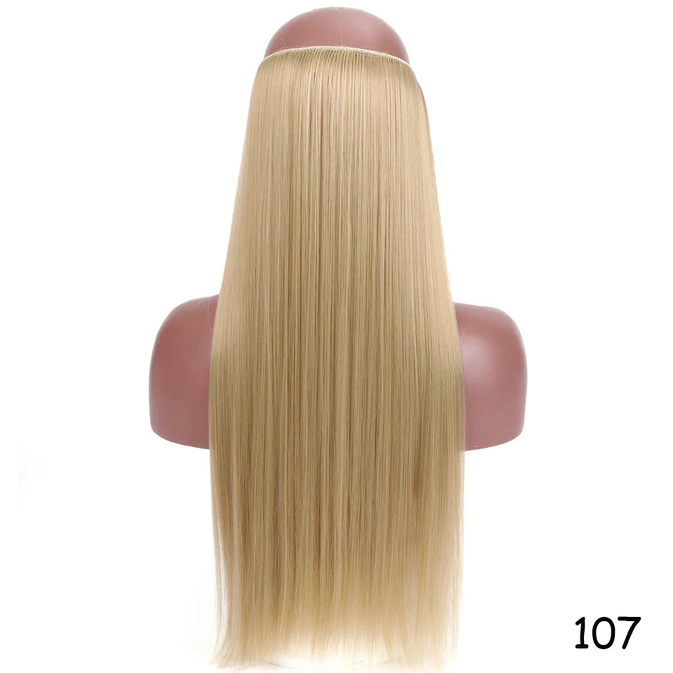 22-Inch Invisible Wire Hair Extensions for Instant Length - 9