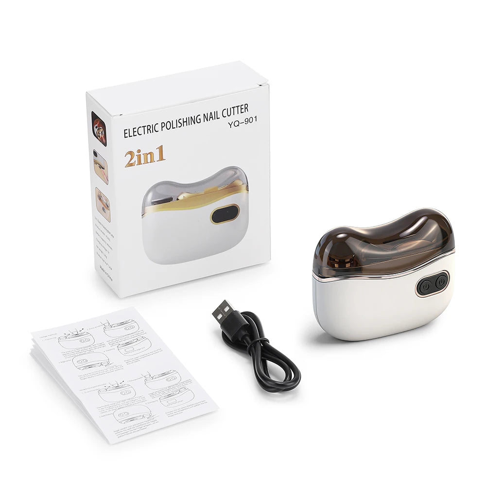 Automatic Electric Nail Clipper with LED Light for Safe Nail Trimming - 21