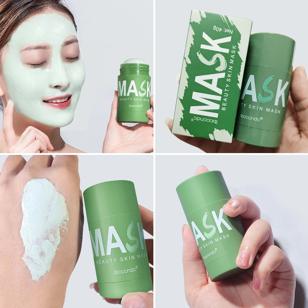 Green Tea Deep Cleansing Clay Face Mask Stick for Blackhead Removal - 4