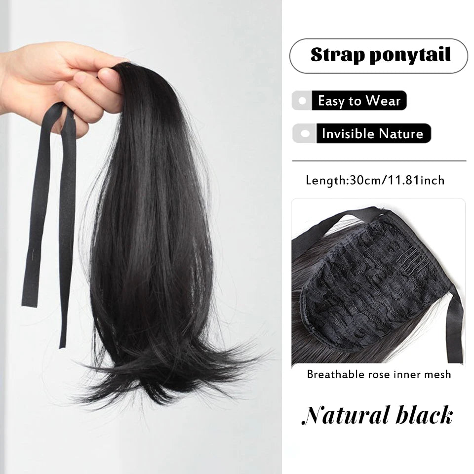 Long Straight Claw Clip Ponytail Extension for Instant Voluminous Hair