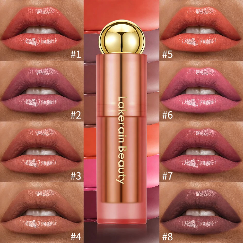 3-in-1 Tinted Moisturizing Lip Oil Stick for Glossy Plump Lips