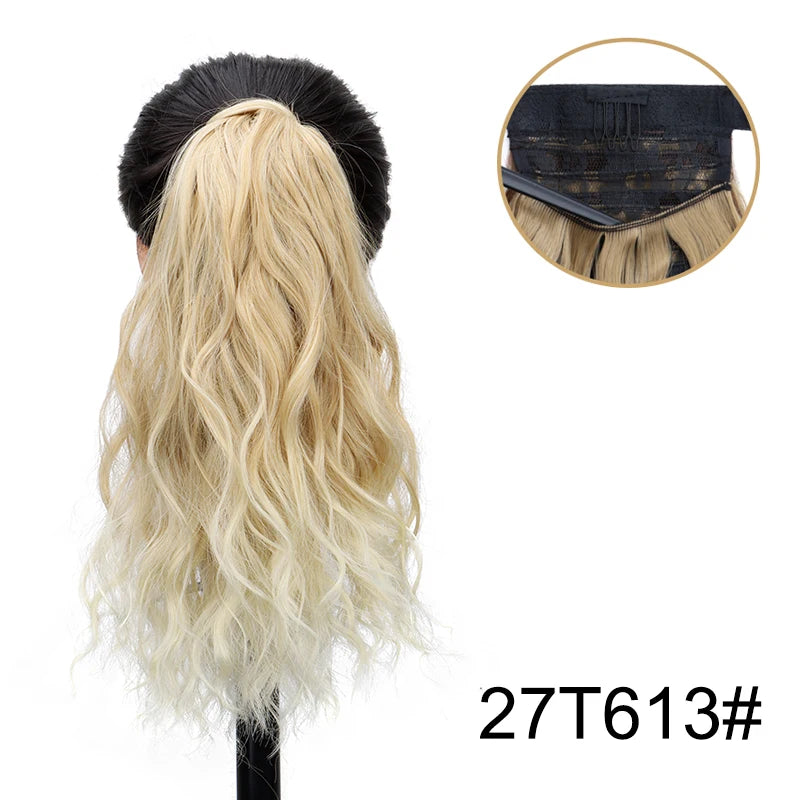 14-Inch Wavy Wrap-Around Clip-In Ponytail Hair Extension