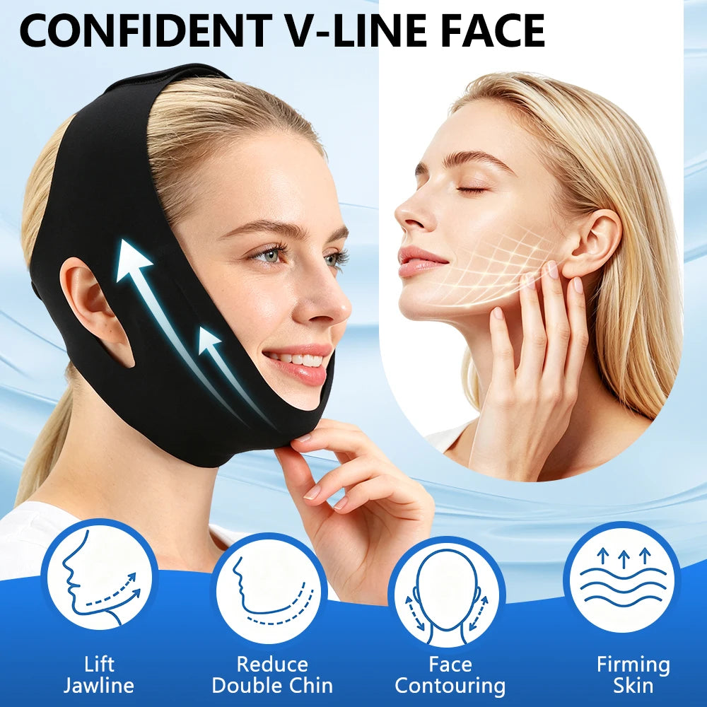 Hot and Cold Facial Compression Wrap for Chin and Jaw Support - 11