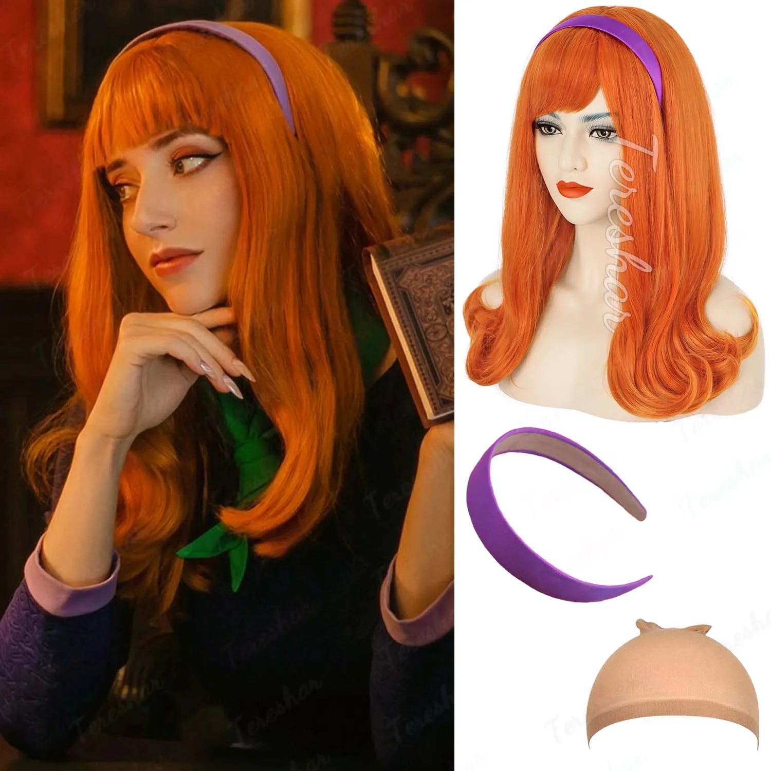 Character Cosplay Costume Wig Set for Halloween and Themed Parties - 11