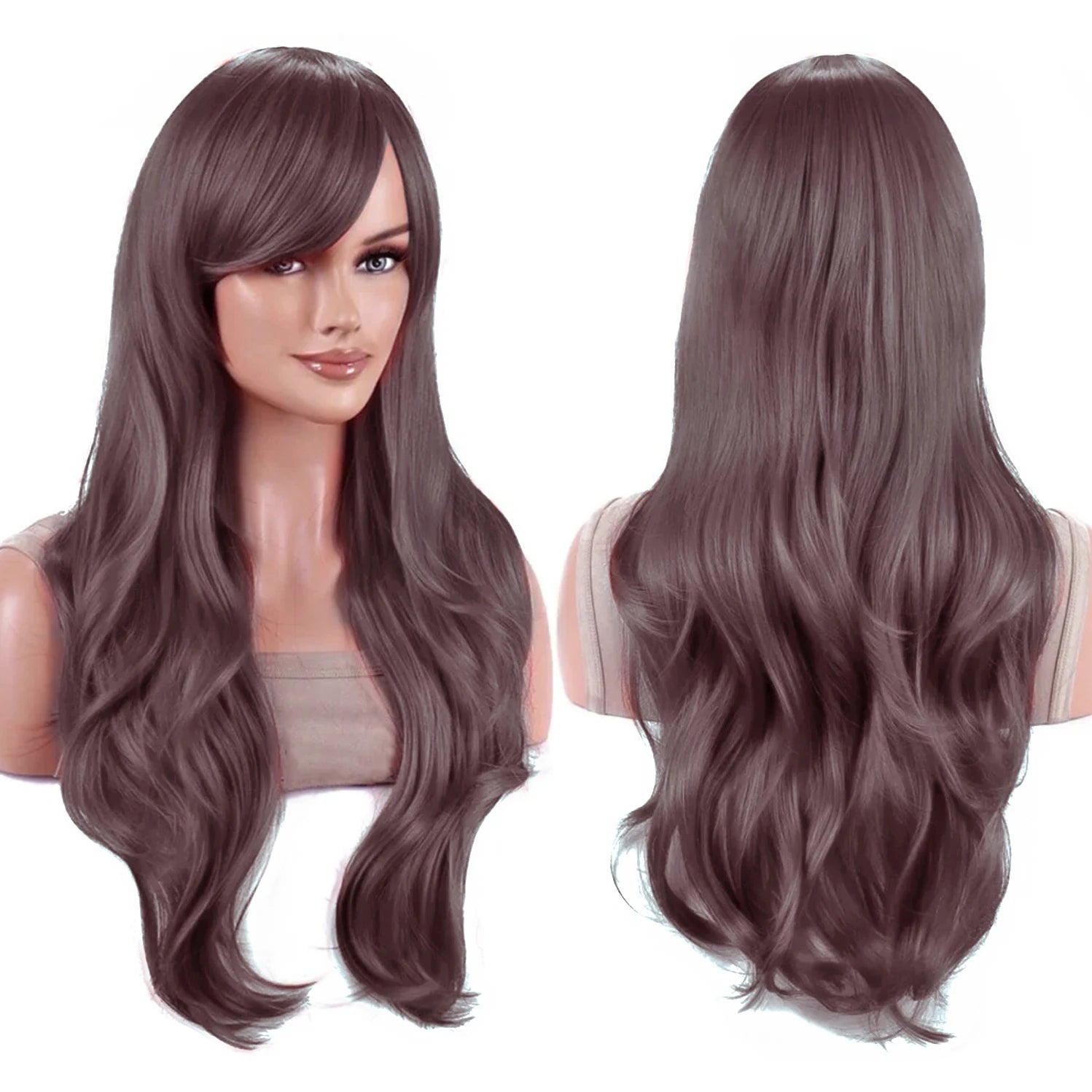 Long Wavy Rose Red Cosplay Wig for Halloween and Anime Costume Parties - 10