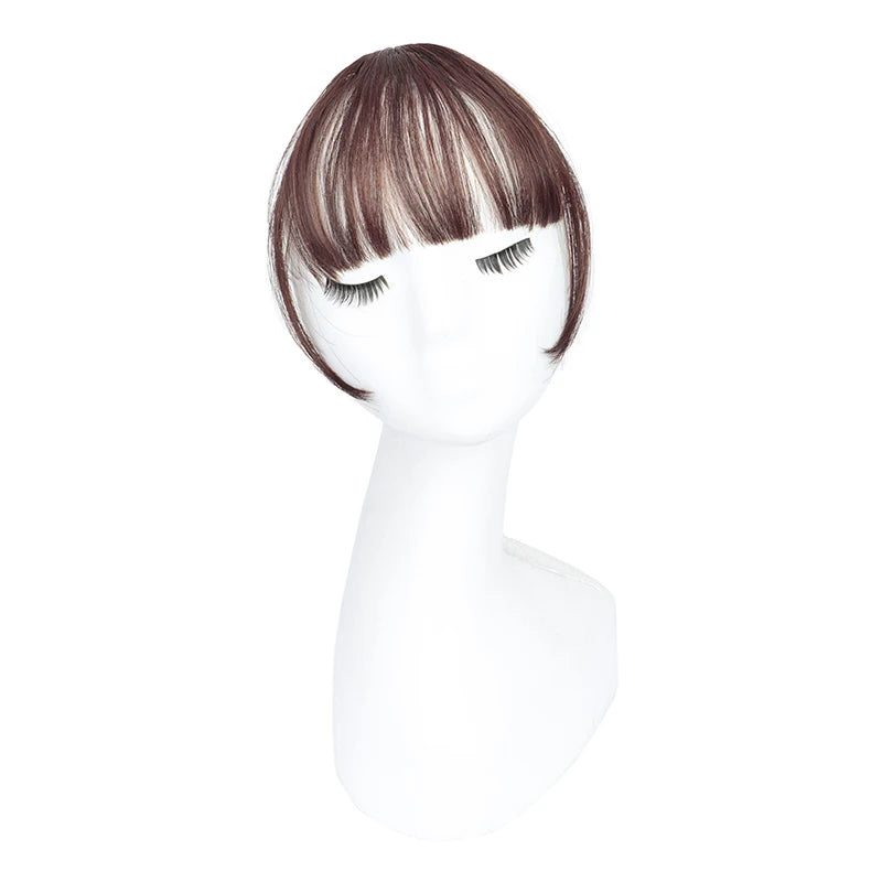 Clip-In Invisible Synthetic Hair Bangs for Instant Fringe Styling - 9