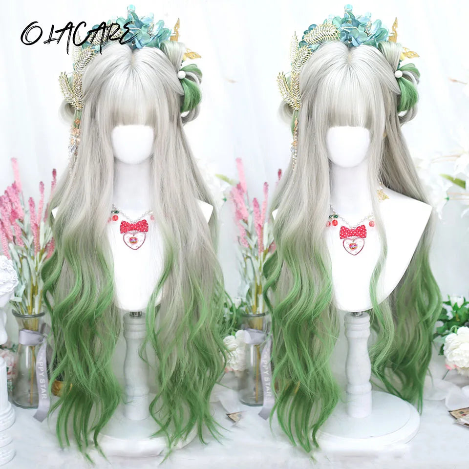 Lolita Harajuku Cosplay Wig with Hairbun Ponytails - 14