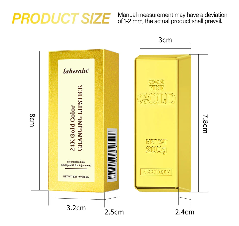 Color Changing Gold Flake Lip Balm for Hydration and Natural Pink Tint - 17