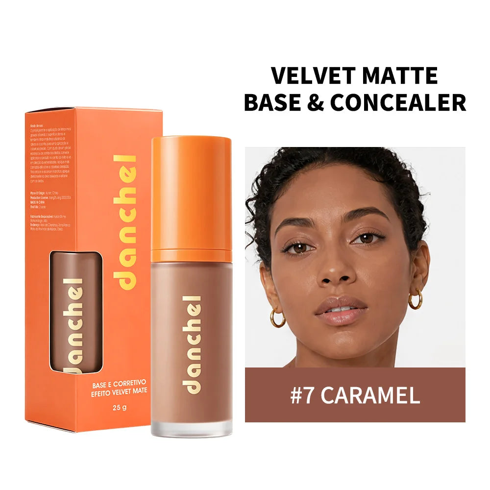 2-in-1 Liquid Foundation and Concealer for Flawless Velvet Matte Finish
