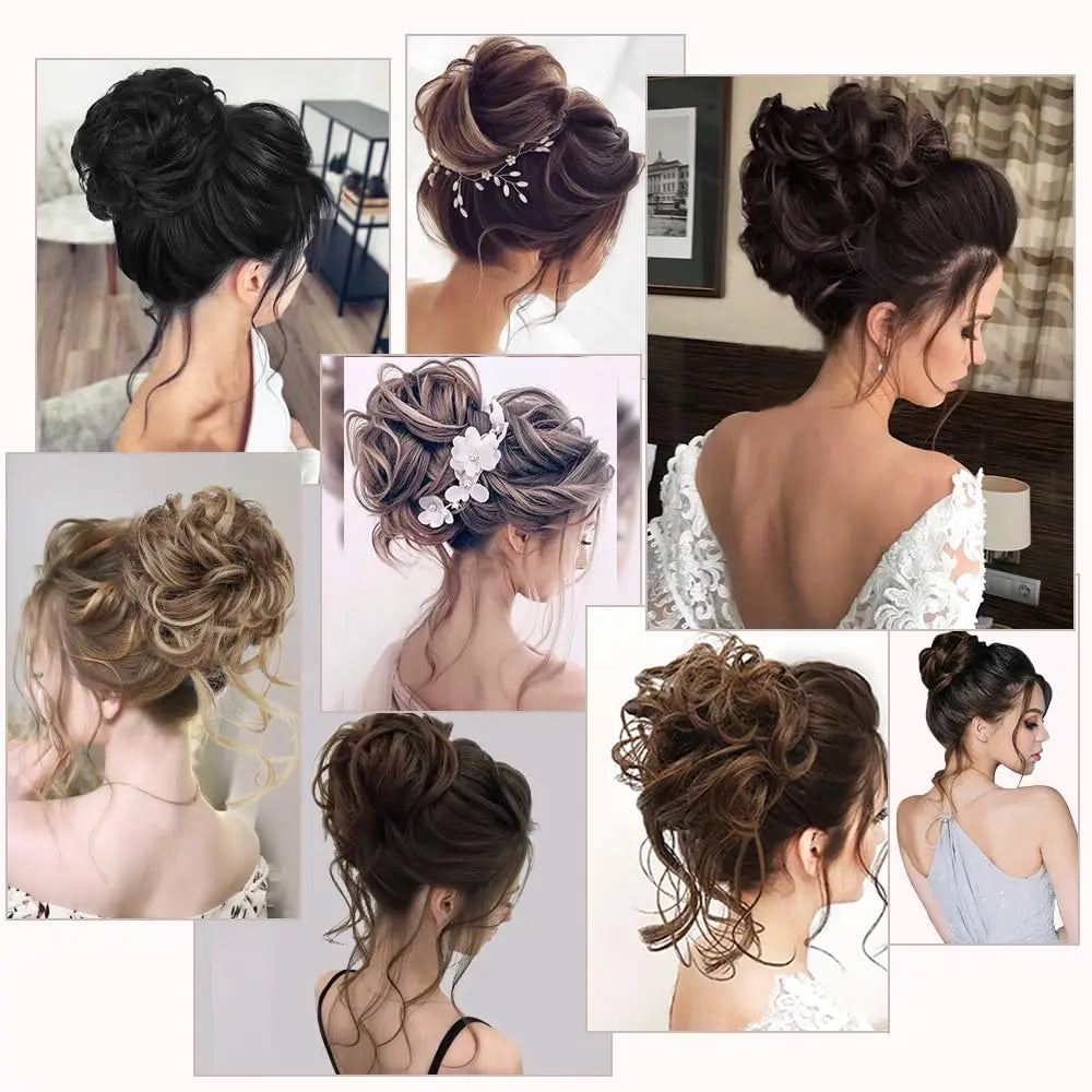 Messy Curly Hair Bun Extension for Instant Volume - 6