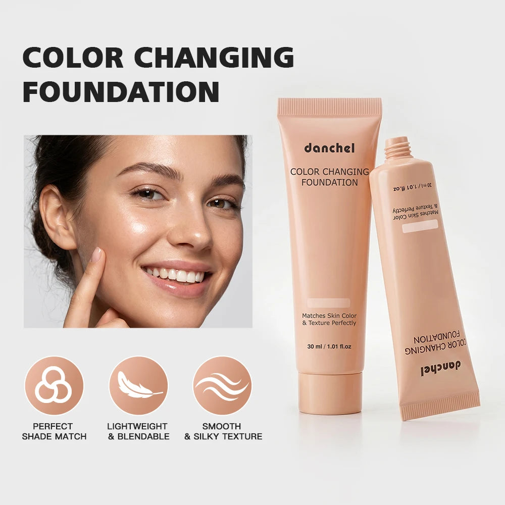 Color-Changing Liquid Foundation for Flawless Even Skin Tone Coverage - 7