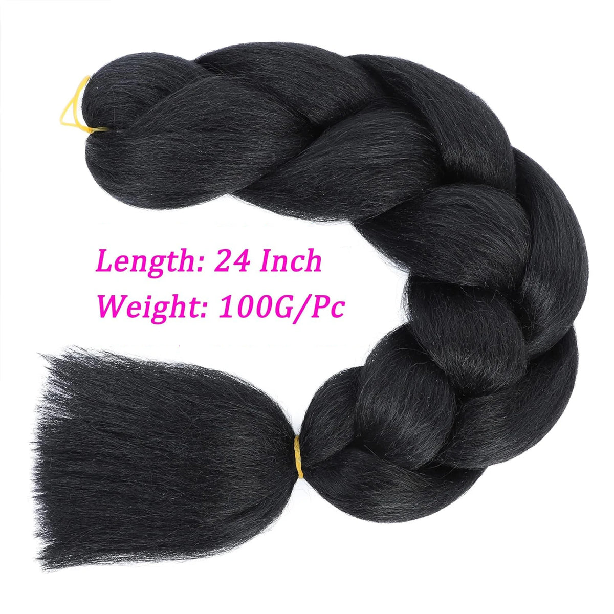 24-Inch Synthetic Jumbo Braiding Hair Extensions