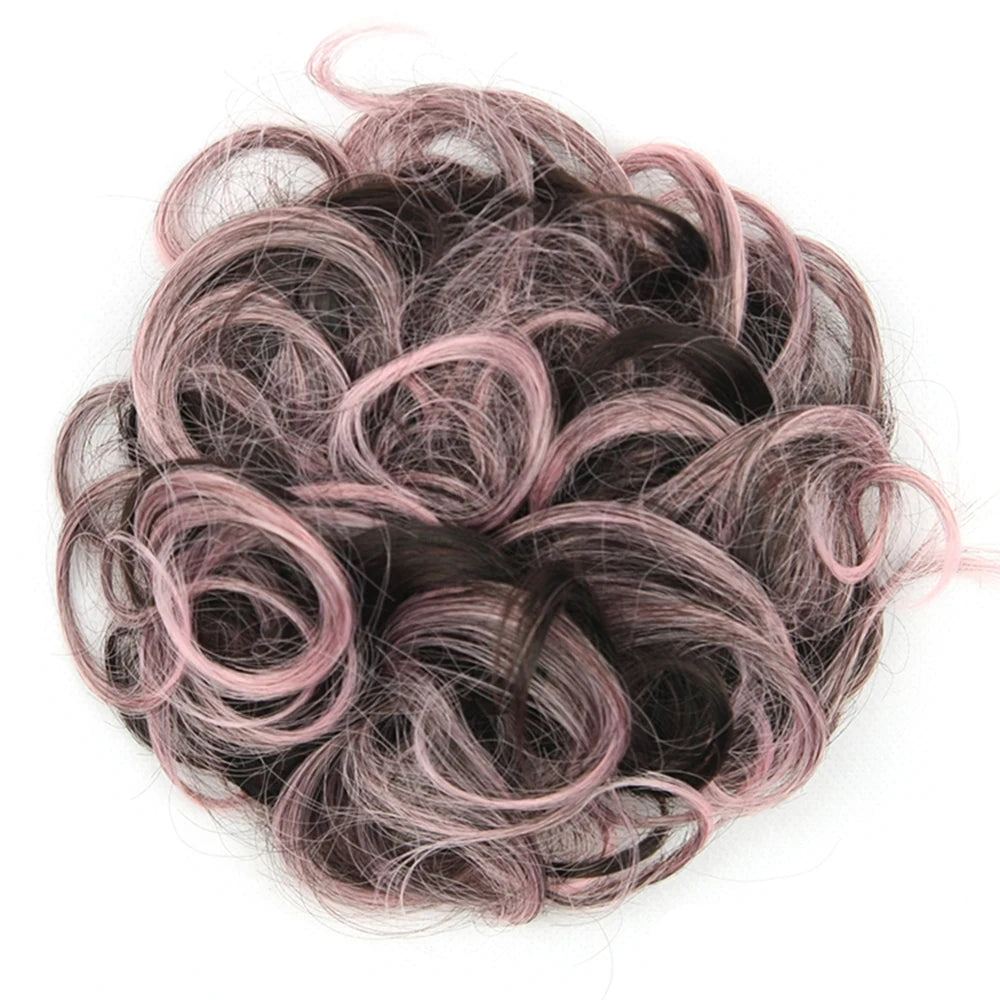 Messy Curly Hair Bun Scrunchie for Instant Volume and Elegant Updos - 31