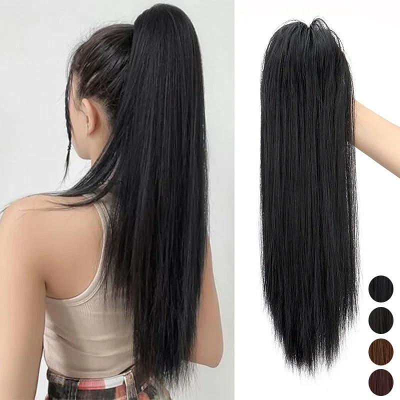 Straight Claw Clip Ponytail Hair Extension for Instant Volume - 1