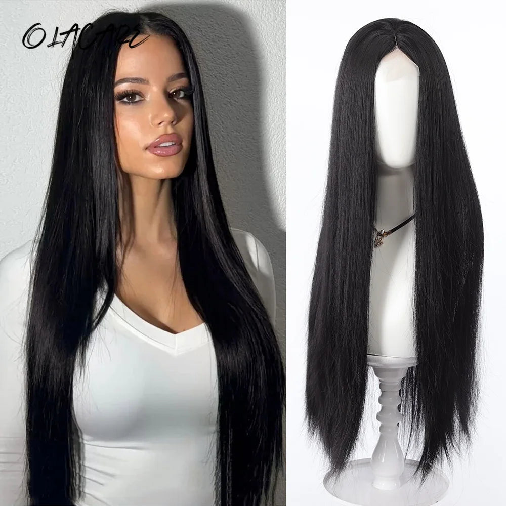 24 Inch Long Pink Cosplay Wig with Bangs