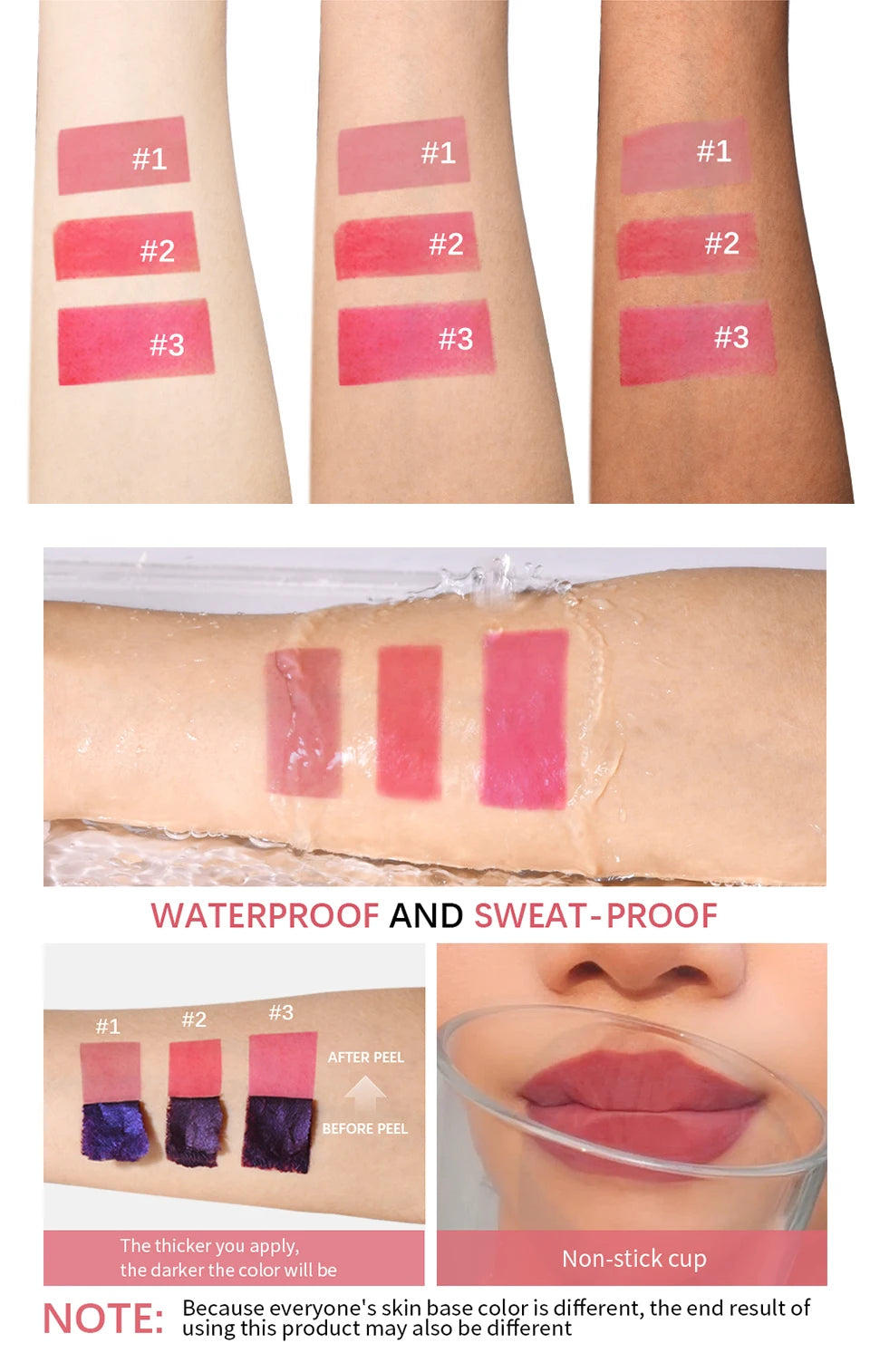 Waterproof Peel-Off Lip Stain for Long-Lasting Matte Color - 11