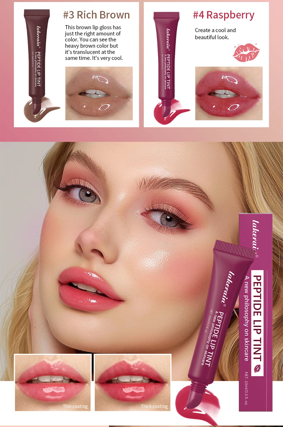 Peptide Moisturizing Lip Tint for Soft and Hydrated Lips - 8