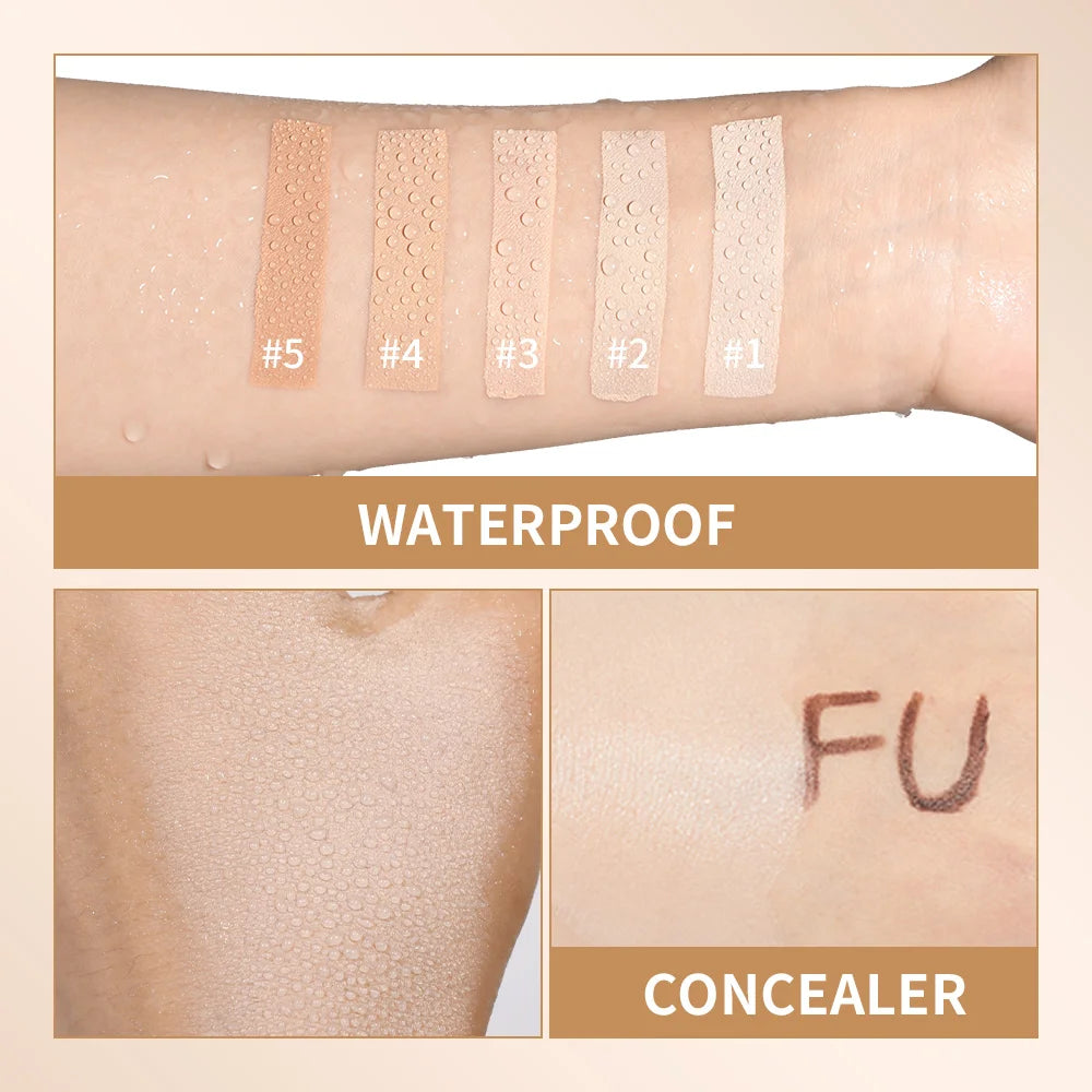 Matte Foundation Stick with Built-in Brush for Flawless Coverage - 6
