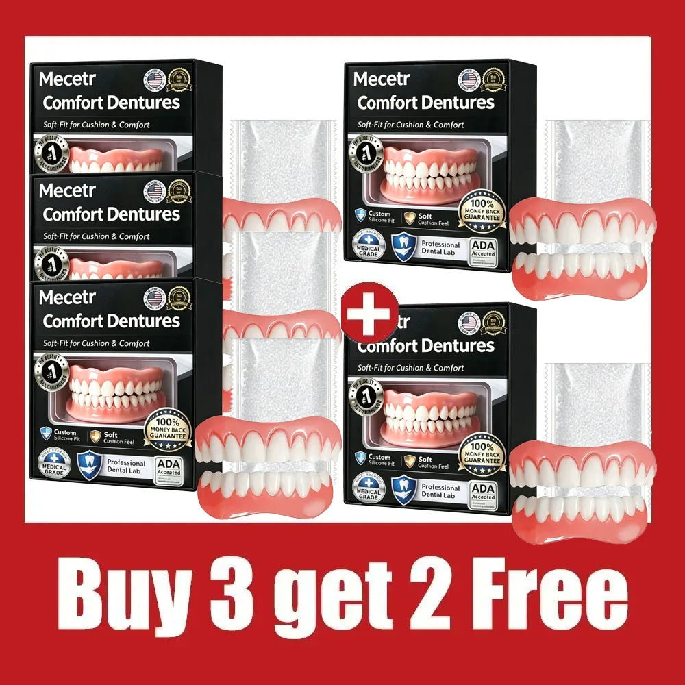 Adjustable Silicone Denture Set for Natural Looking Comfort Fit - 10