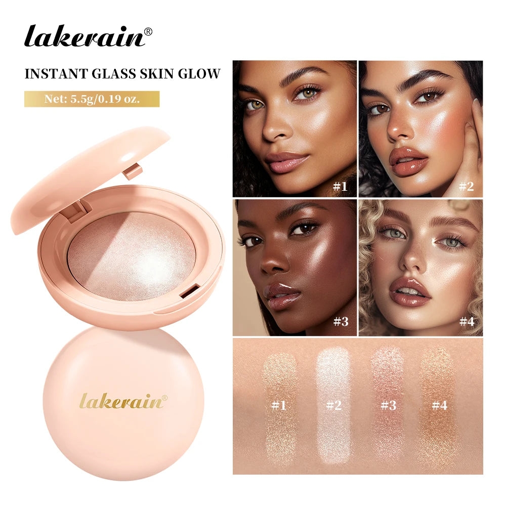 Silky Smooth Highlighter Powder for a Radiant Glass Skin Glow Finish - 1