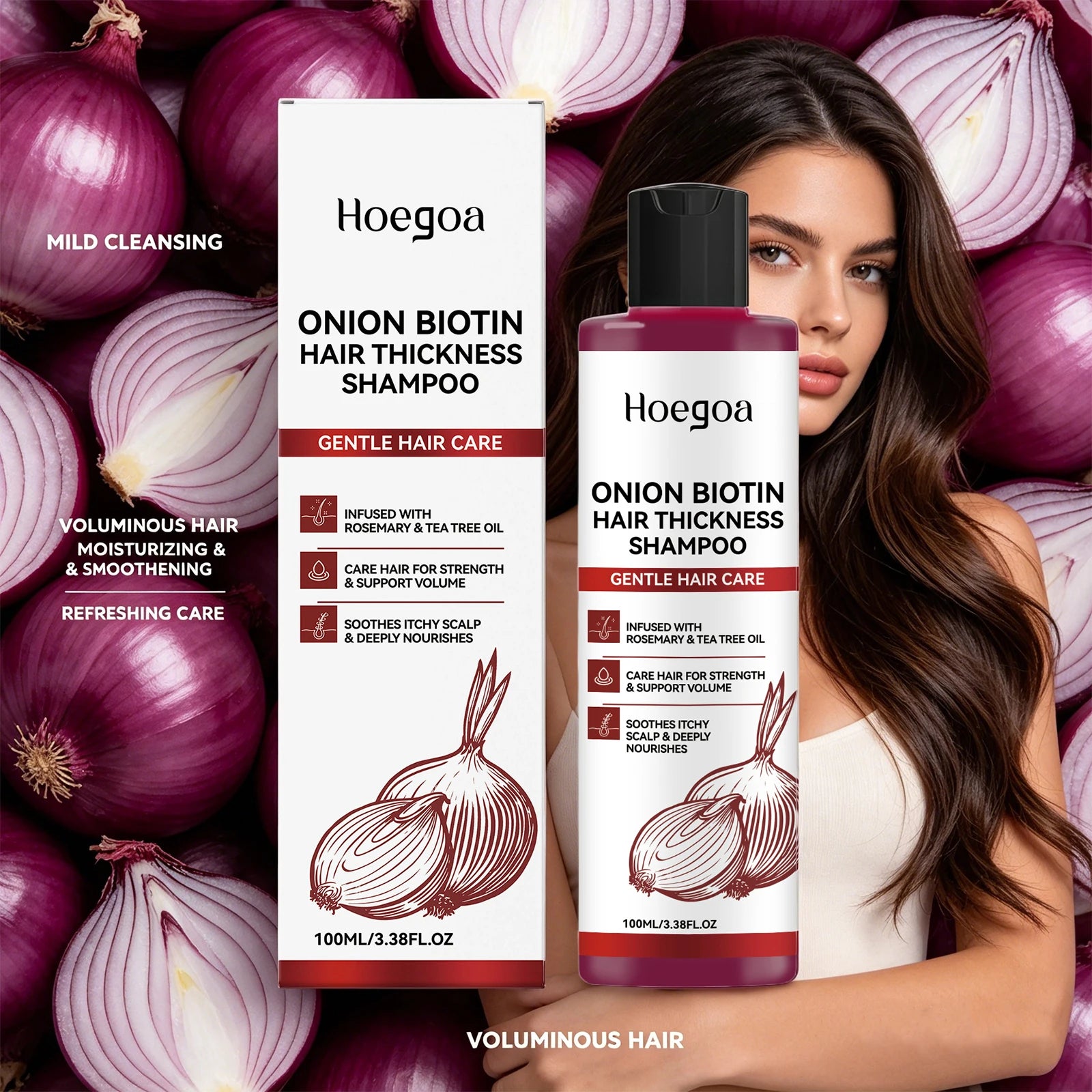 Onion Biotin Shampoo for Thicker Voluminous Hair and Scalp Nourishment - 7