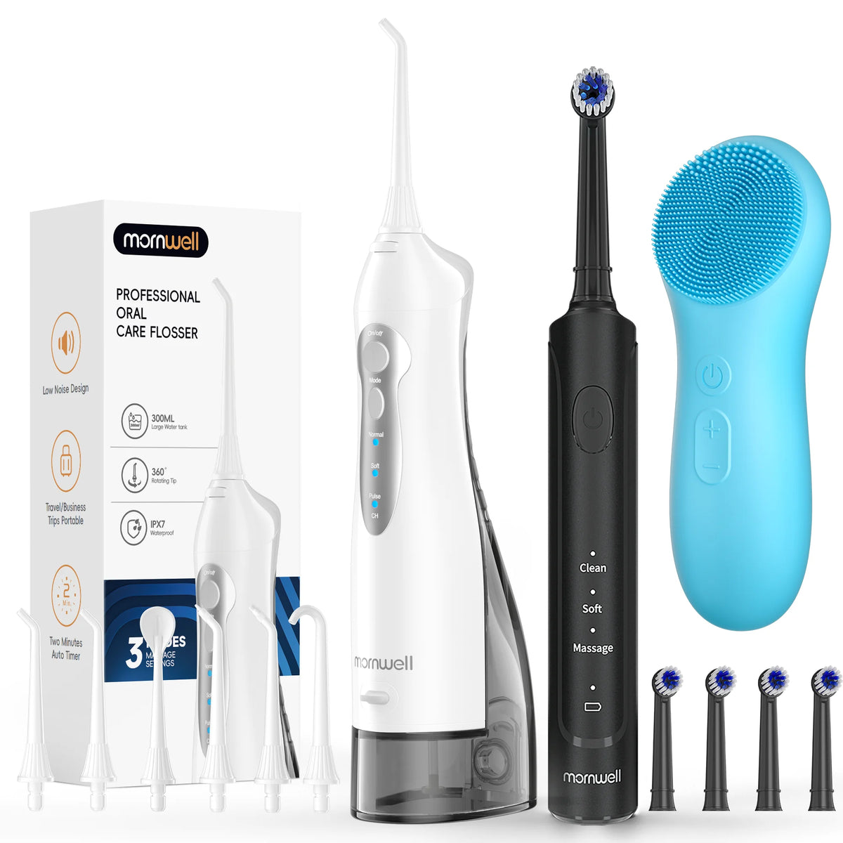 3-in-1 Professional Oral Care Kit with Water Flosser and Toothbrush
