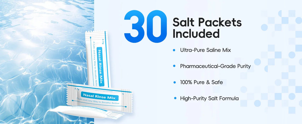 Electric Nasal Irrigation System and Sinus Congestion Relief Kit