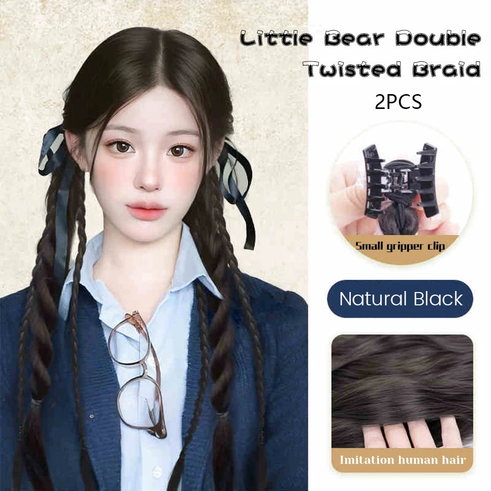 Long Claw Clip-On Braid Ponytail Hair Extension for Daily Styling - 14