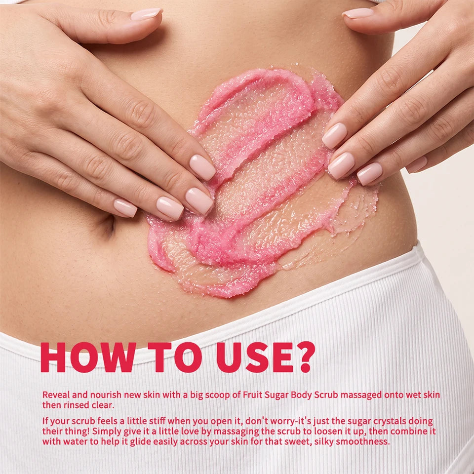 Raspberry Vanilla Sugar Body Scrub for Smooth and Hydrated Skin - 14